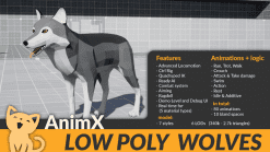 AnimX: Low Poly Wolves